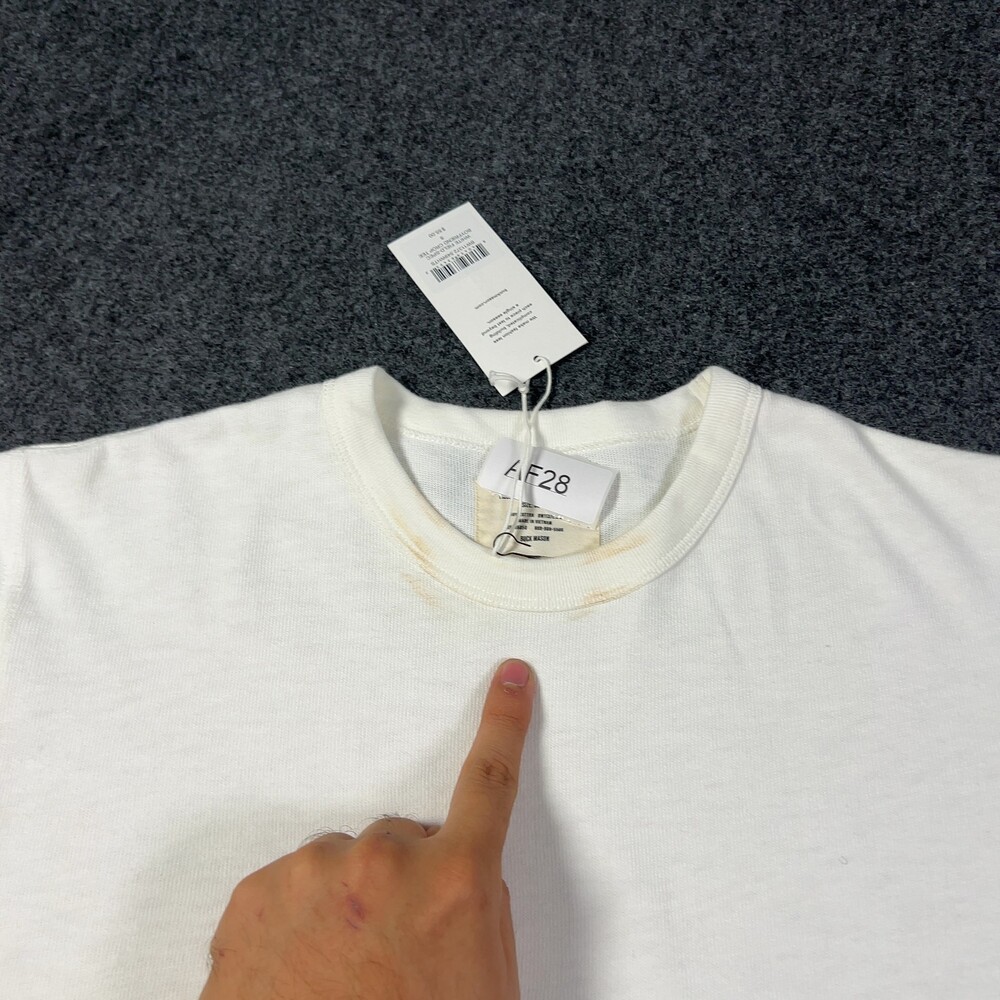 Buck Mason White Field-Spec Boyfriend Crop Tee Womens Sz Small NWI Msrp55 [AF28] - Picture 11 of 16